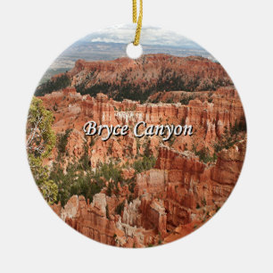 Ornement Rond En Céramique Canyon de Bryce, Utah 20 (légende)