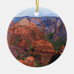 Ornement Rond En Céramique Canyon de Waimea