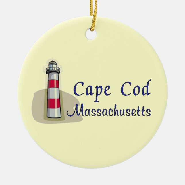 Ornement Rond En Céramique Cape Cod le Massachusetts (Devant)