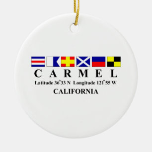 Ornement Rond En Céramique Carmel, la Californie