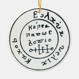 ORNEMENT ROND EN CÉRAMIQUE CARTES ANTIQUES DE TALISMAN/TRÉSOR DE PIRATES