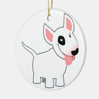 Ornement Rond En Céramique Cartoon mignon Terrier