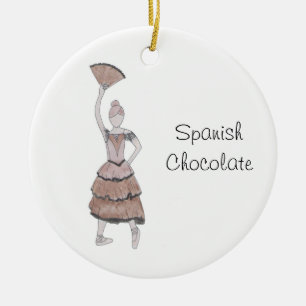 Ornement Rond En Céramique Casse-noisette Espagnol Chocolate Keepsaké Orament