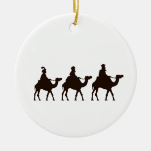 Ornement Rond En Céramique Ces trois rois d'Orient sont des dessins de Noël