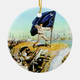 Ornement Rond En Céramique Charleston, la Caroline du Sud en juin 1776