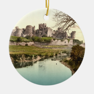 Ornement Rond En Céramique Château de Caerphilly, Pays de Galles