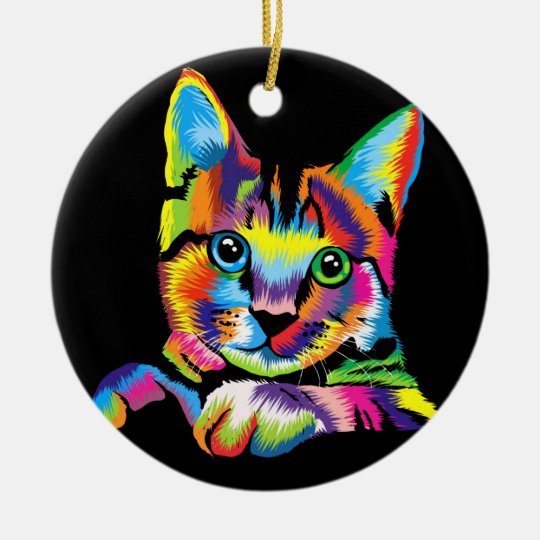 Ornement Rond En Ceramique Chats Colores Colorcat Peinture De Chat Zazzle Fr Ornement Rond En Ceramique Chats Colores Colorcat Peinture De Chat Zazzle Fr