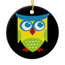 Chouette rétro colorée