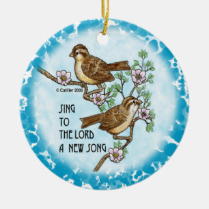 Ornement Rond En Céramique Christian New Song Orament