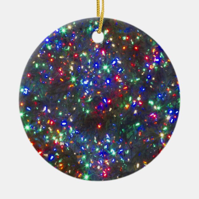 Ornement Rond En Céramique Christmas lights, Portland, Oregon (Devant)