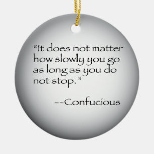 Ornement Rond En Céramique Citation de Confucious