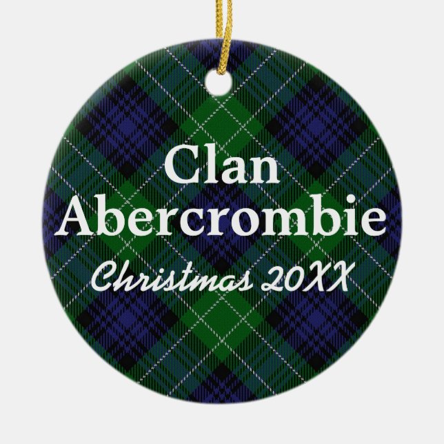 Ornement Rond En Céramique Clan Abercrombie Tartan écossais (Devant)