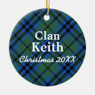 Ornement Rond En Céramique Clan Keith Scottish Tartan
