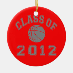 Ornement Rond En Céramique Classe De Basket-Ball 2012 - Grey 2