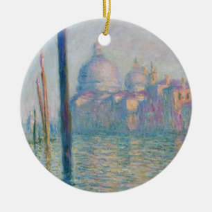 Ornement Rond En Céramique Claude Monet Grand Canal Venise Italie Voyage