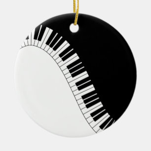 Ornement Rond En Céramique Clavier de piano
