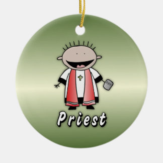 Ornement Rond En Céramique Clergé religieux de prêtre de profession