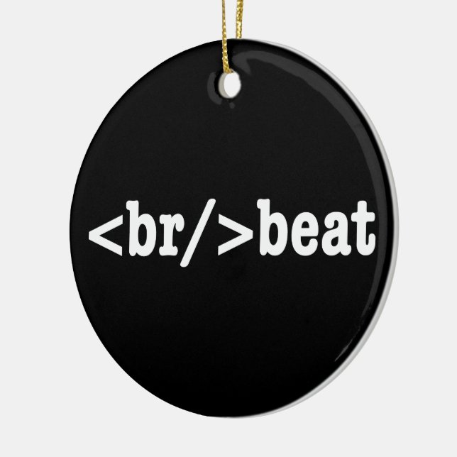 Ornement Rond En Céramique code HTML breakbeat (Gauche)