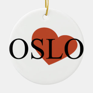 Ornement Rond En Céramique Coeur Oslo