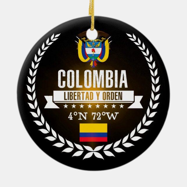 Ornement Rond En Céramique Colombie (Dos)