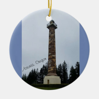 Ornement Rond En Céramique Colonne d'Astoria en ornement de l'Orégon