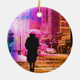 Ornement Rond En Céramique Coloré Vintage Kansas City