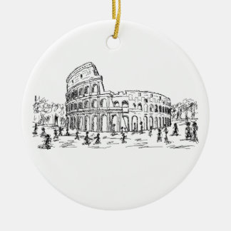 Ornement Rond En Céramique colosseum de Rome