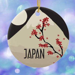 Ornement Rond En Céramique Commémoration japonaise
