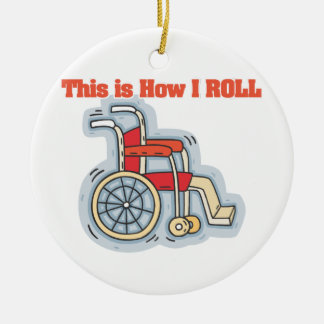 Ornement Rond En Céramique Comment je marche (fauteuil roulant)