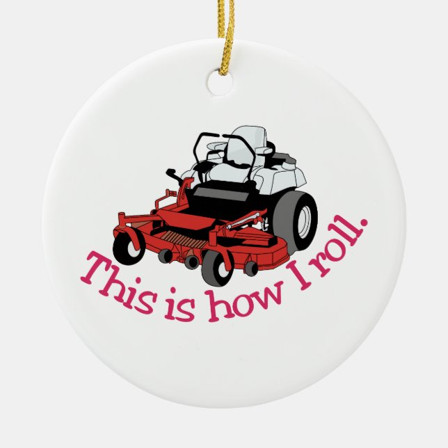 Ornement Rond En Céramique Comment je roule (Devant)