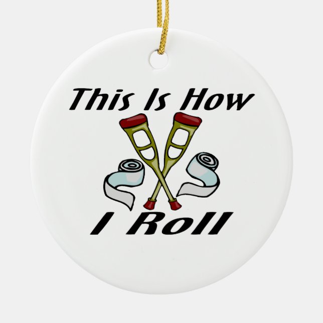 Ornement Rond En Céramique Comment je roule blessé (Devant)