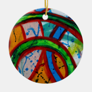 Ornement Rond En Céramique Composition #20B par Michael Moffa