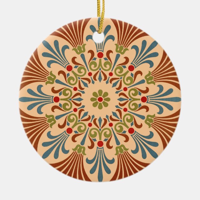 Ornement Rond En Céramique Conception victorienne #11 à VictoriaShaylee (Devant)