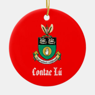 Ornement Rond En Céramique County Louth, Irlande Christmas Orament