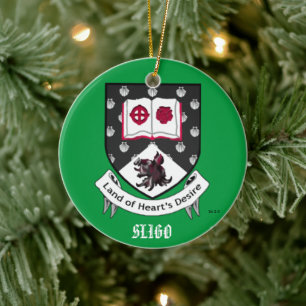 Ornement Rond En Céramique County Sligo Ireland Christmas Ornament