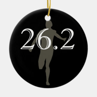 Ornement Rond En Céramique Coureur de marathon personnalisé 26.2 Keepsaké noi