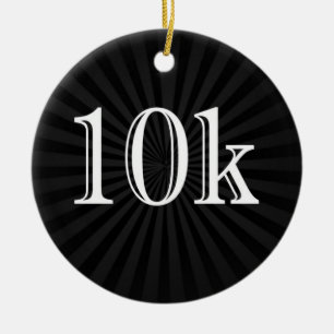 Ornement Rond En Céramique Coureur personnalisé 10k Gardien cross-country