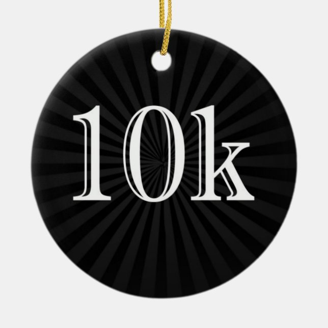 Ornement Rond En Céramique Coureur personnalisé 10k Gardien cross-country (Devant)