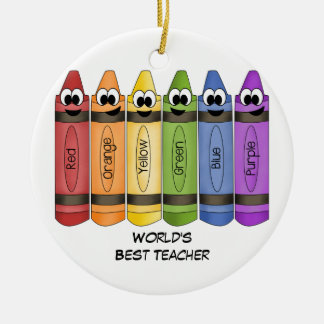 Ornement Rond En Céramique Crayons