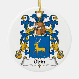 Ornement Rond En Céramique Crête de famille d'Odin