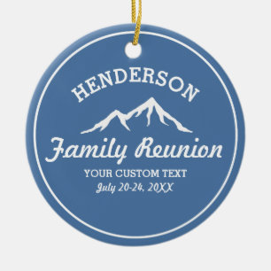 Ornement Rond En Céramique Crêtes de montagne vintages de cool de voyage de