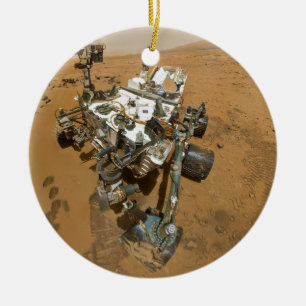 Ornement Rond En Céramique Curiosité de Mars Rover chez Rocknest