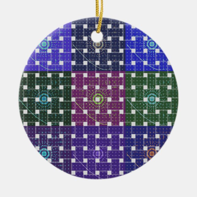 Ornement Rond En Céramique cute boxes (Devant)