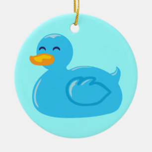 Ornement Rond En Céramique Cute Rubberducky