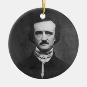 Ornement Rond En Céramique Daguerréotype d'Edgar Allan Poe par C.T. Tatman