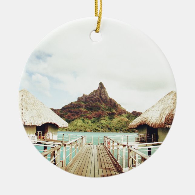 Ornement Rond En Céramique Dans Bora Bora (Devant)