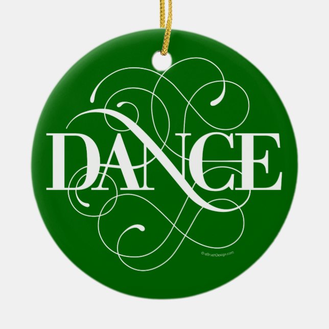 Ornement Rond En Céramique Danse (Devant)