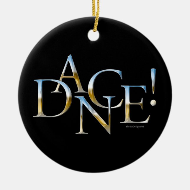 Ornement Rond En Céramique Danse ! (Chrome) (Devant)