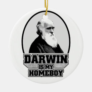 Ornement Rond En Céramique Darwin est mon Homeboy