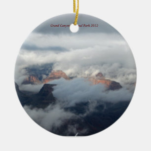 Ornement Rond En Céramique *dated* 2012 d'ornement de parc national de canyon
